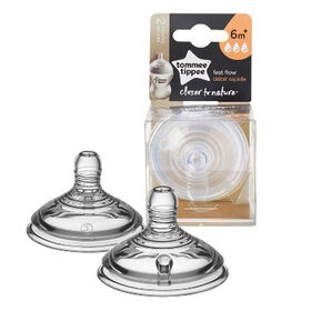 Tommee Tippee Closer to Nature T&eacute;tines &Agrave; D&eacute;bit Moyen - paquet de 2