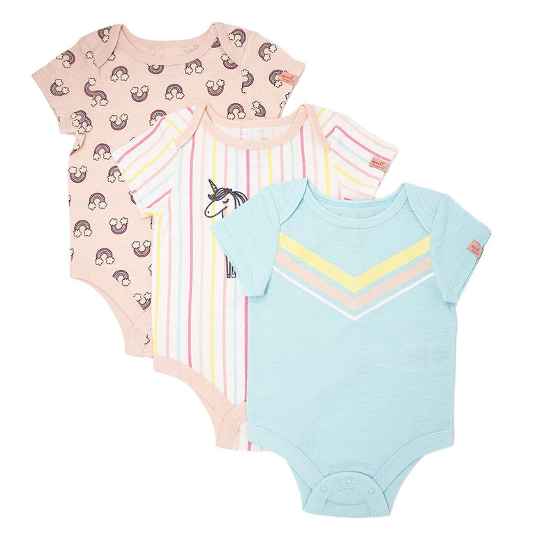 Mini Heroes 3pk Infant Body Suit Multi Colors 3m Babies R Us