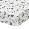 The Peanutshell Uptown Giraffe Cotton Fitted Crib Sheet