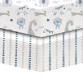 Koala Baby - 2 Pk Flannel Sheets Safari Time