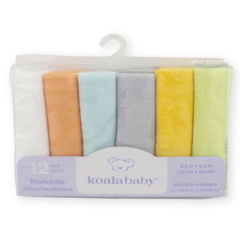 Koala Baby 12-Pack Washcloth, Variety