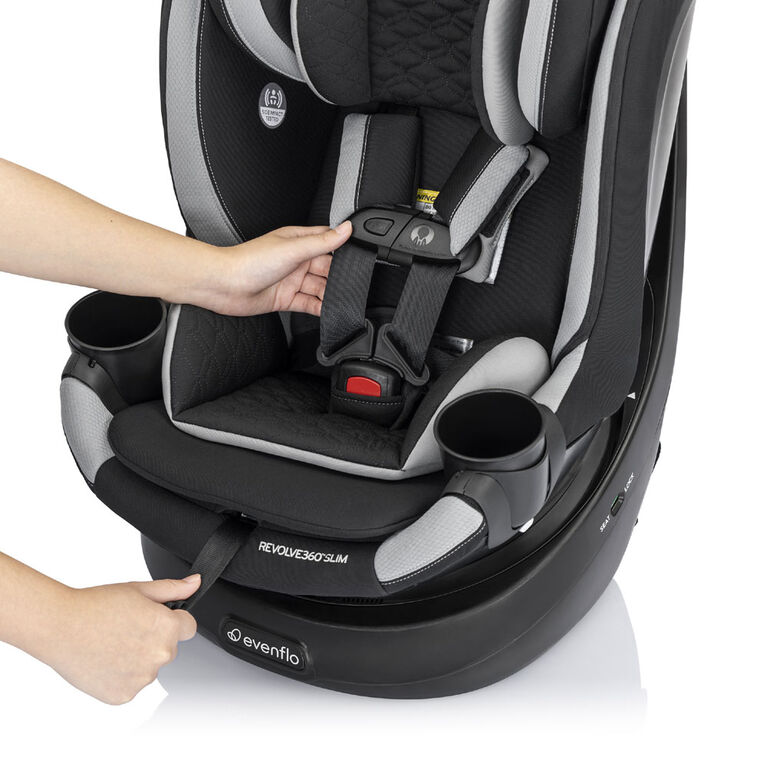Evenflo Revolve360 Slim 2-in-1 Rotational Car Seat (Salem Black)