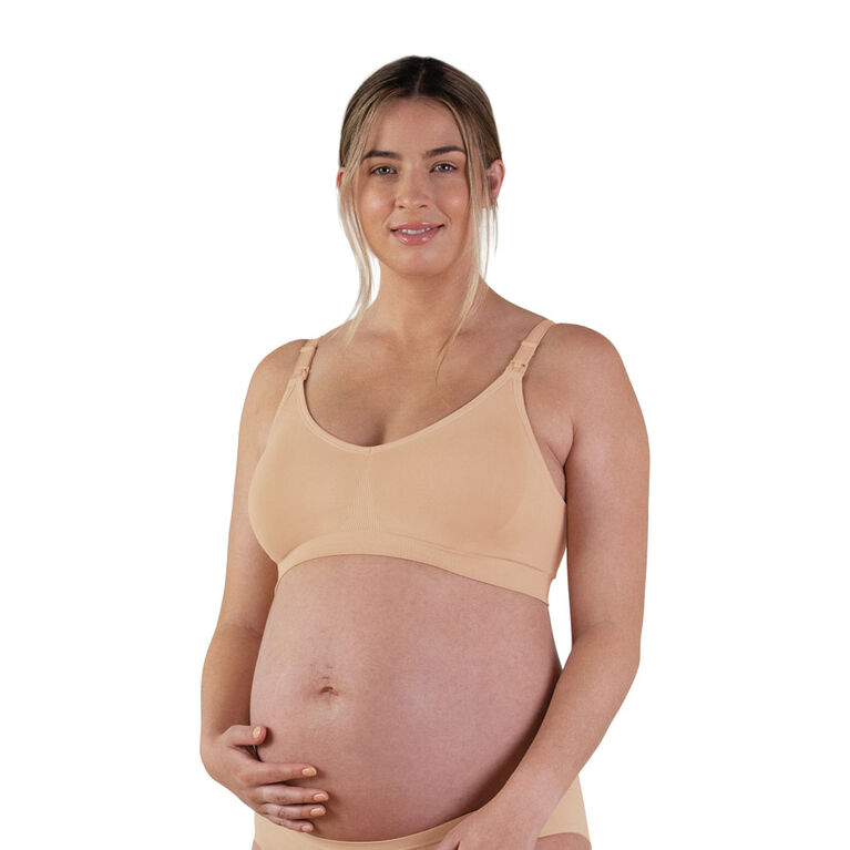 Body Silk Seamless Nursing Bra - Sustainable, Butterscotch, Medium