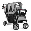 Foundations Trio Sport 3-Seat Multi-Child Stroller, Gray/Black