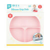 Plat à poignée en silicone Bumkins, sans BPA - rose