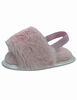 First Steps Light Pink Faux Fur Girls Slides Size 2, 3-6 months - English Edition