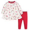 Gerber Childrenswear - 2 Piece Dress + Legging Set - Girl - Winter Scene 0-3 months