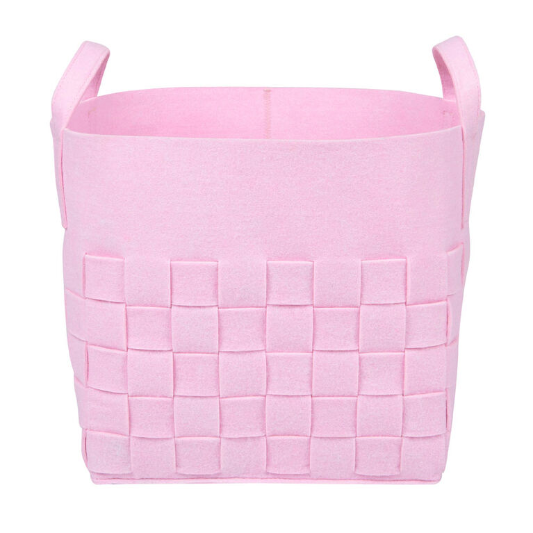 Sammy and Lou Pink Woven Felt Storage Basket