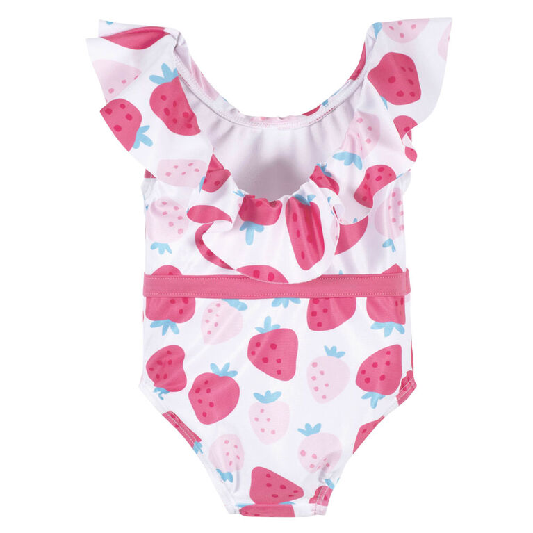 Gerber - Baby & Toddler Summer Blossom One-Piece Swimsuit With Ruffle - 6-9 months