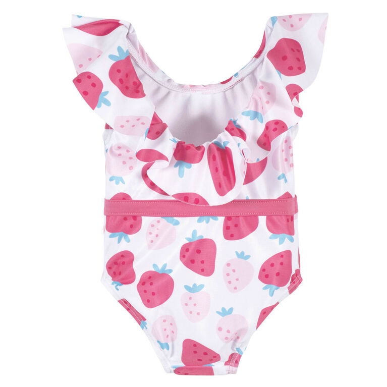 Gerber - Baby & Toddler Summer Blossom One-Piece Swimsuit With Ruffle - 6-9 months