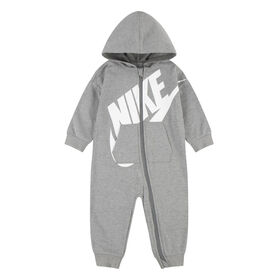 Nike Futura Hooded Coverall - Dark Grey Heather - Size 24 Months