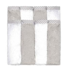 Baby Mode Signature Lot de 8 d&eacute;barbouillettes grises et blanches