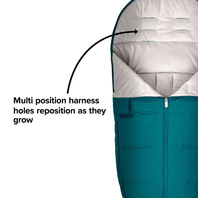 Diono All Weather Stroller Footmuff, Universal Fit from Baby to Toddler With Cozy Super Soft Padding, Weatherproof, Water Resistant Lining, Black Midnight