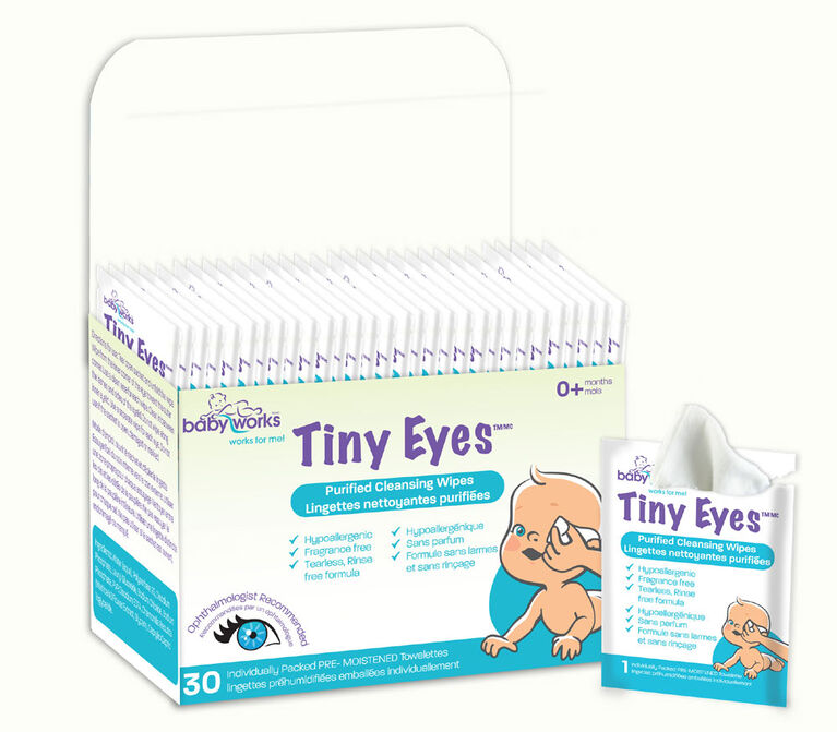 Baby Works Tiny Eyes Purified Cleansing Wipes Individually Wrapped 30ct Babies R Us Canada