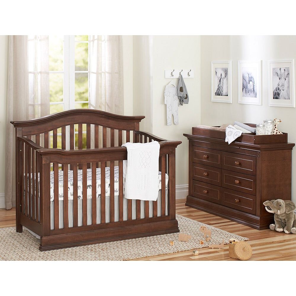 Cherry wood crib store babies r us