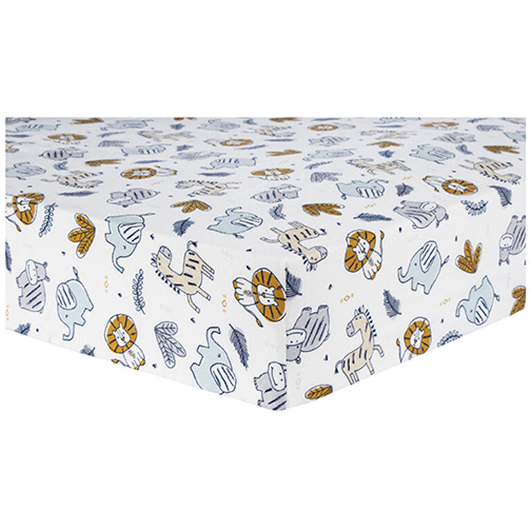Trend Lab Deluxe Flannel Fitted Crib Sheet - Zambia