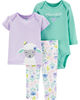 Carter's 3-Piece Sheep Little Character Set - Turquoise/Purple, 3 Months