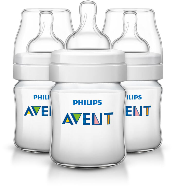 Philips Avent Anti-Colic Baby Bottles 4oz, 3pack, SCF560/37