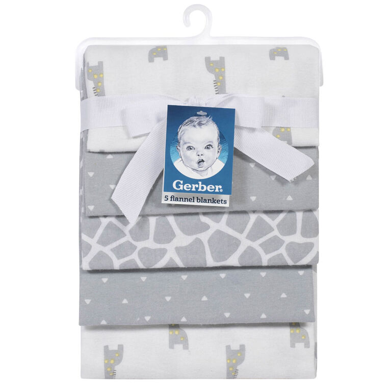 Gerber  5-Pack Receiving Blankets - Giraffe