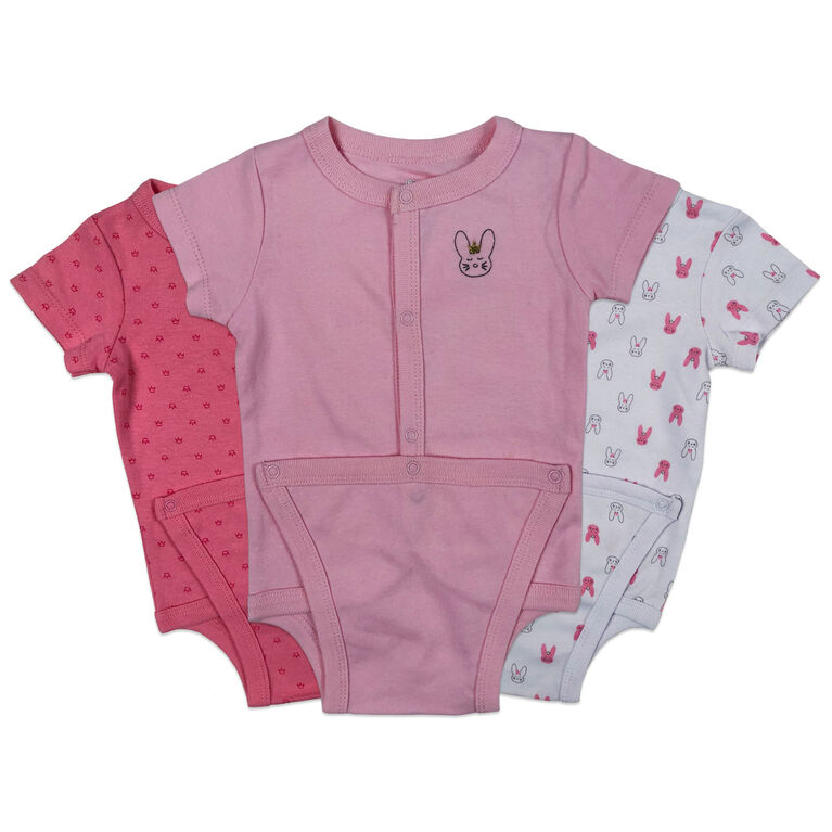 Koala Baby 3-Pack Diaper shirt - Pink, 0-3 Months