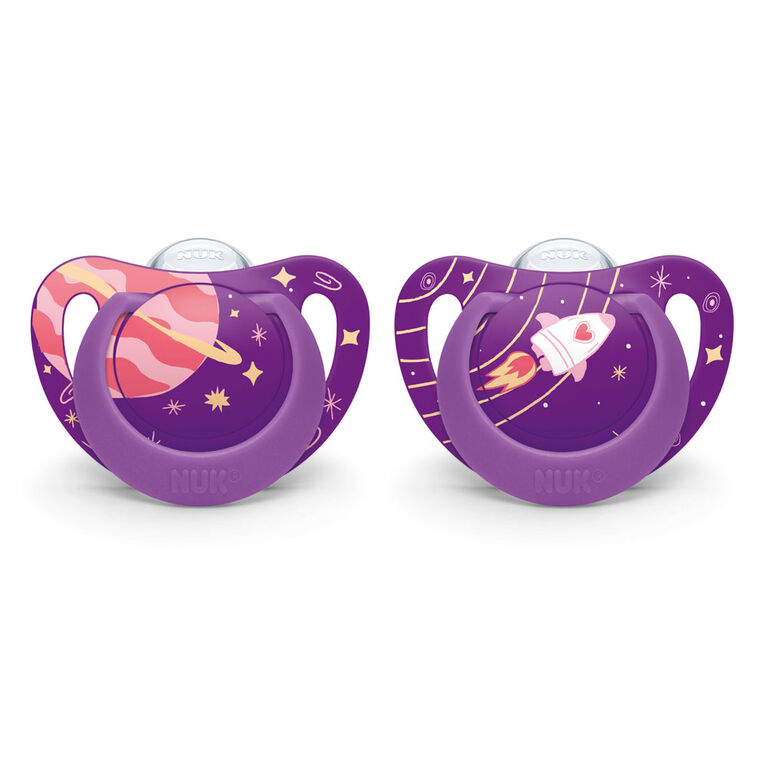 NUK Pacifier Genius Sz 1 2Pack Space Ast