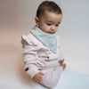 Juddlies - Breathe EZE 2PC Bavoir Bandana LGrey+Rosewater Fleck