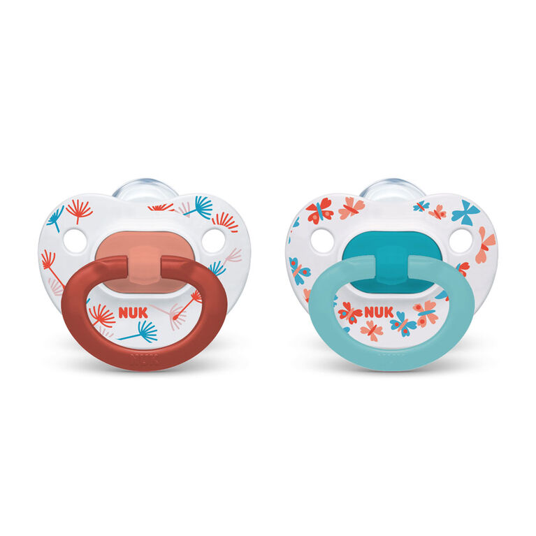 NUK Orthodontic Pacifiers, 18-36 Months, 2-Pack Assortment May Vary