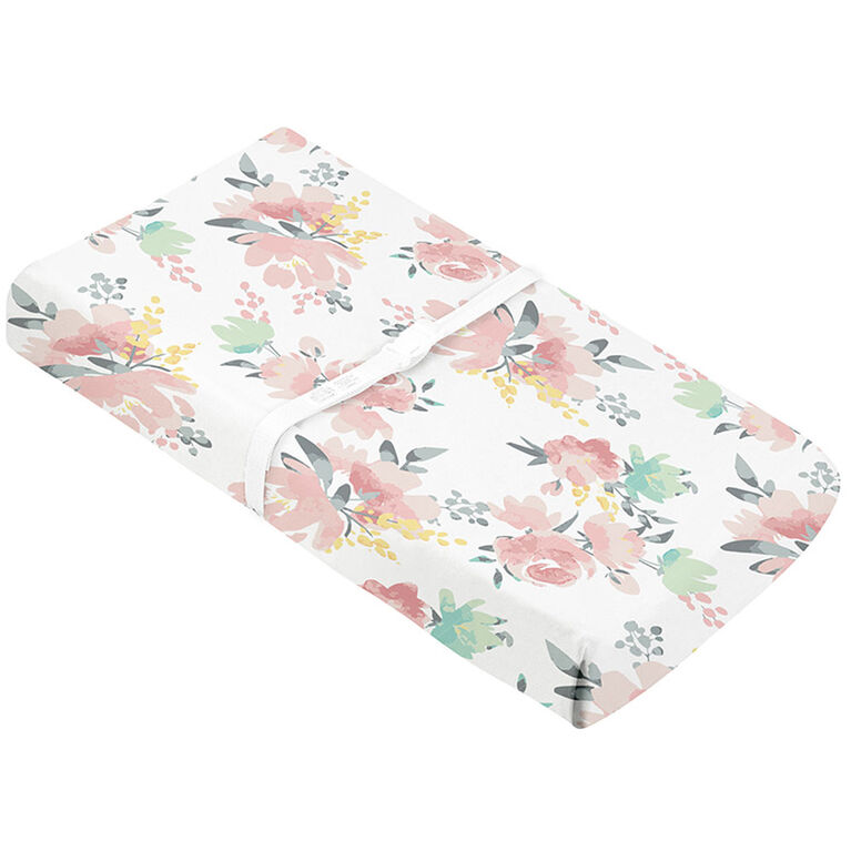 Change Pad Cover - Watercolour Flower