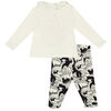 Earth by Art & Eden - Ensemble de 2 Leggings Hazel - Blanc, 12 mois