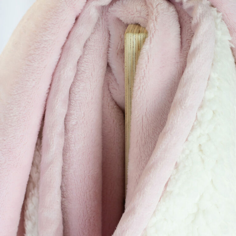 Judddlies - Couverture Sherpa En Flanelle - Rose