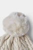 RISE Little Earthling Pom Pom Cable Hat Oatmeal