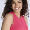 Motherhood Rib Halter Tank-Pink-L