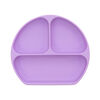 Plat à poignée en silicone Bumkins, sans BPA - lavande