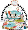 Fisher-Price Glow and Grow Kick & Play Piano Gym Baby Playmat with Musical Learning Toy, Blue, French Version