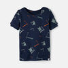 RISE Little Earthling Short Sleeve 2 Piece Sleep Navy Scooter Print