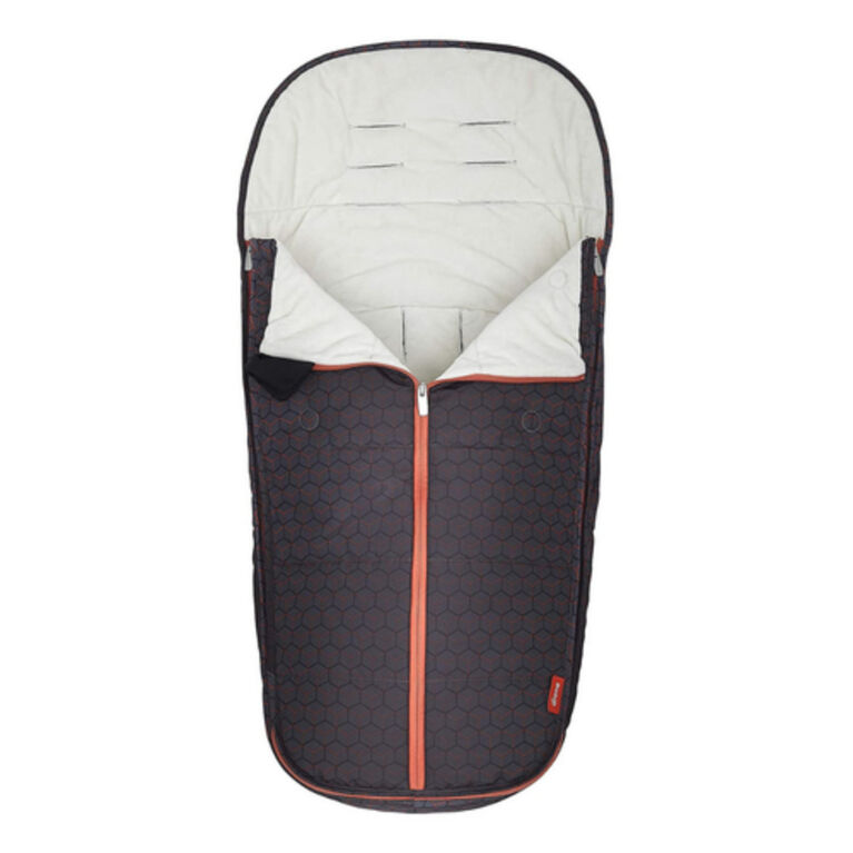Diono All Weather Stroller Footmuff, Universal Fit from Baby to Toddler With Cozy Super Soft Padding, Weatherproof, Water Resistant Lining, Charcoal Copper Hive