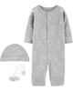 Carter's 3-Piece Take-Me-Home Set Gray - 6 Months