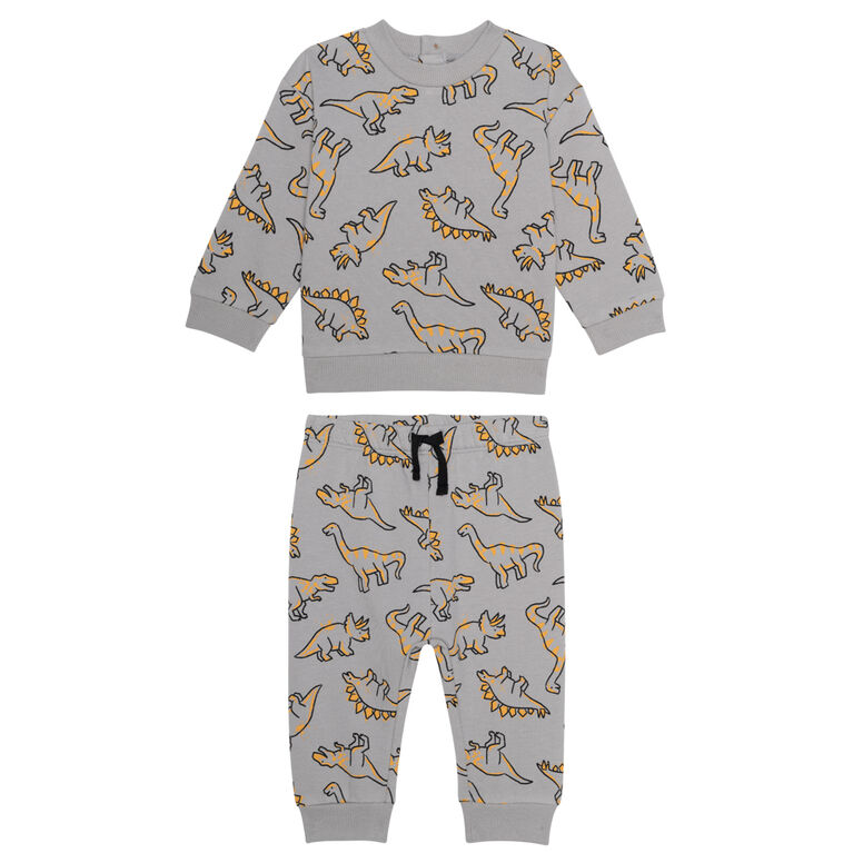 PL Baby Jogger Set Grey Dino 12M