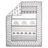 Belle Elephant Walk 3pc Bed Set (Quilt, Sheet, Dust Ruffle)
