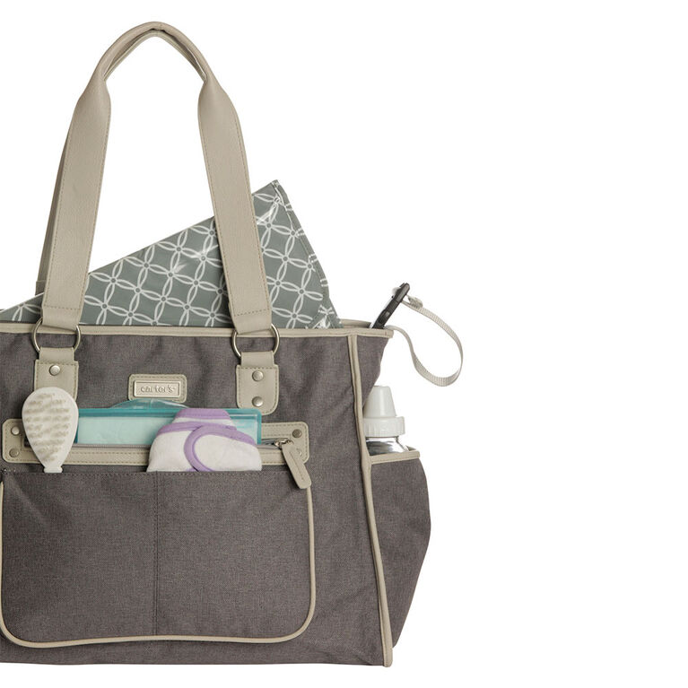 Carter's City Tote Diaper Bag Grey Textured | Babies R Us Canada