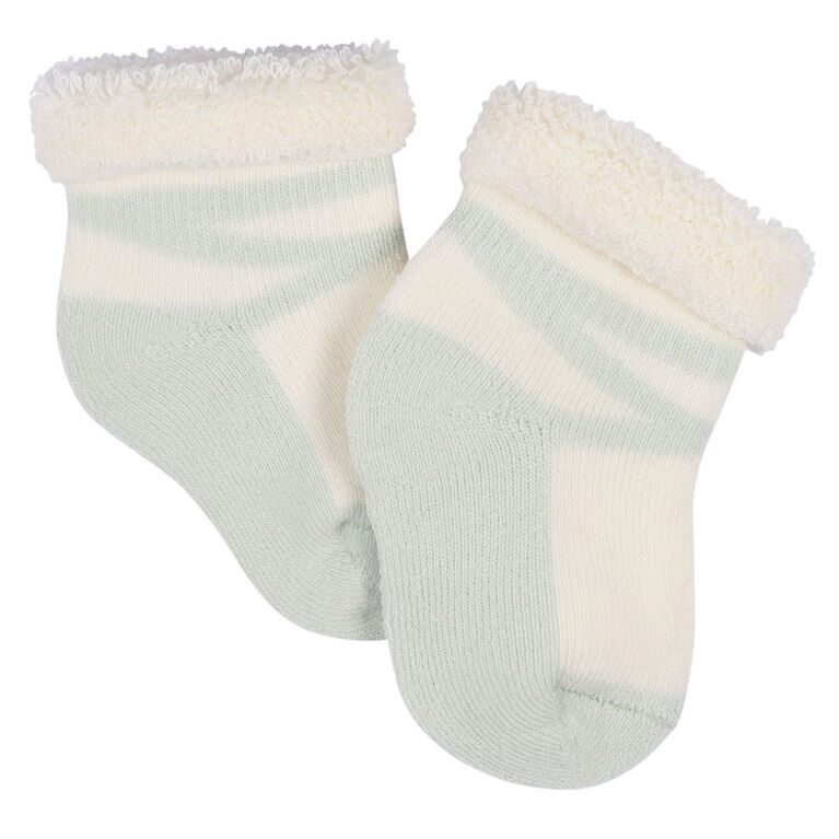 Gerber Childrenswear - 6 Pack Terry Bootie Socks - Wildflower - 0-3M