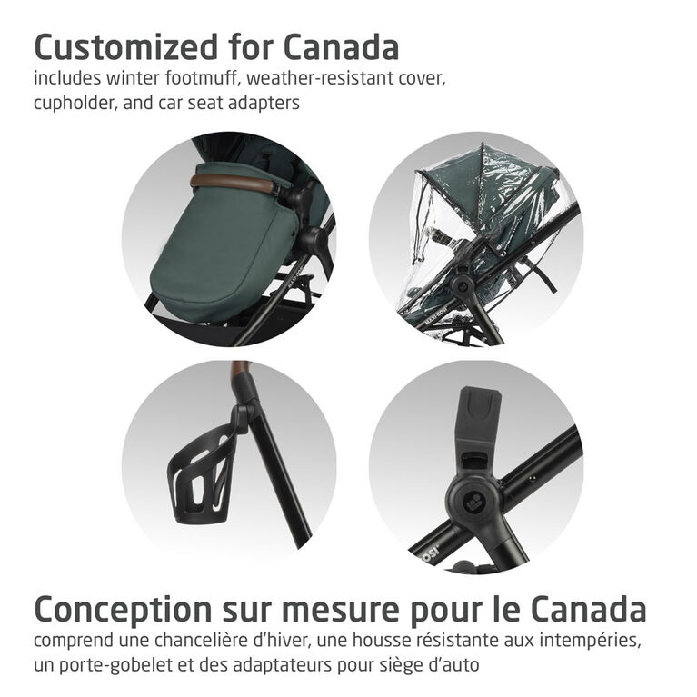 Maxi Cosi Zelia Luxe Système de voyage modulaire 5 en 1 - Vert essentiel