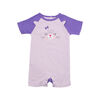 Snugabye Girls Panda Face Romper - Purple Cat 9-12 Months