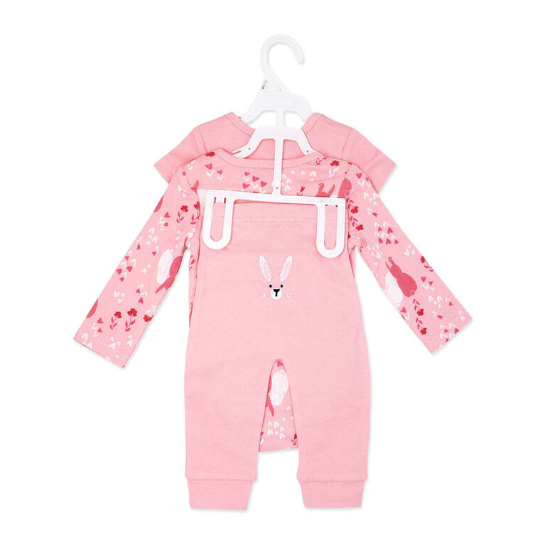 Baby Mode 3 Piece Turn Me Around Set: Pink Bunny 0-3M