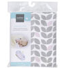 Kushies Bassinet Sheet Flannel Grey Petals