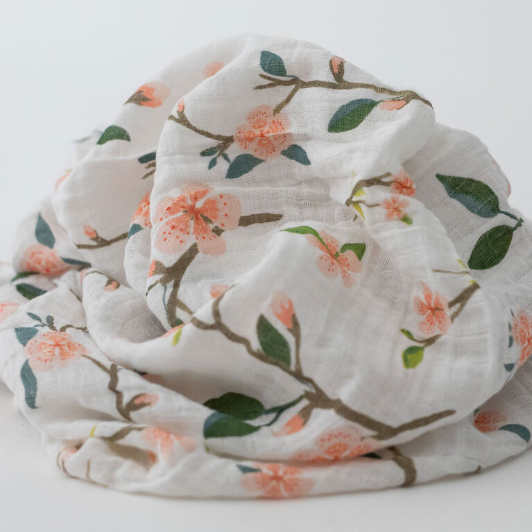Red Rover Cotton Muslin Swaddle Single Peach Blossom R Exclusive Babies R Us Canada