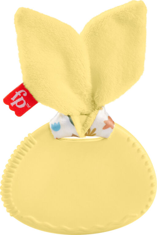 Fisher Price Snuggle Bunny Teether Baby Toy with Fine Motor Activity for Newborns