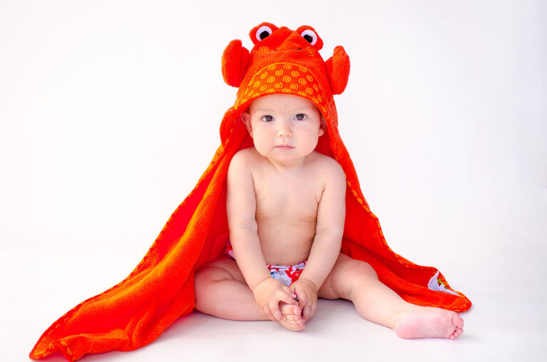 Zoocchini Baby Towel - Charlie the Crab