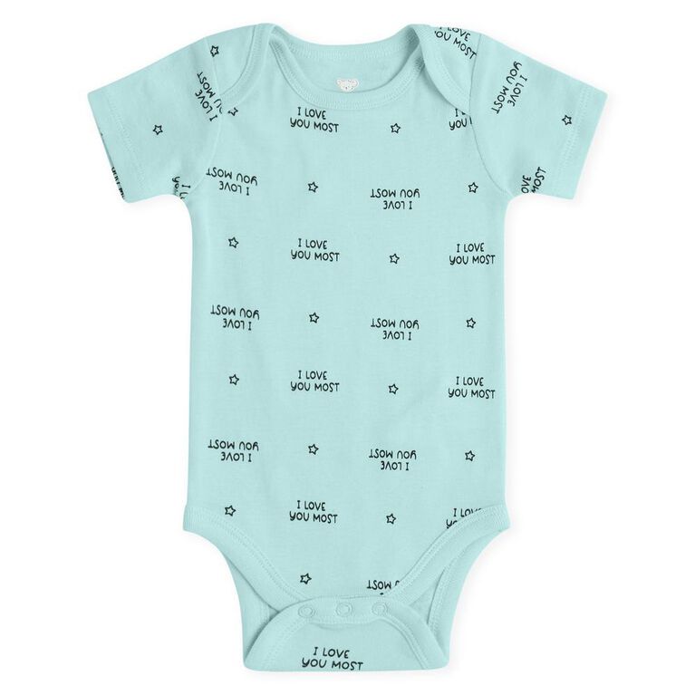 Koala Baby 4 Pack Short Sleeve Bodysuit, Brilliant White, 3-6M