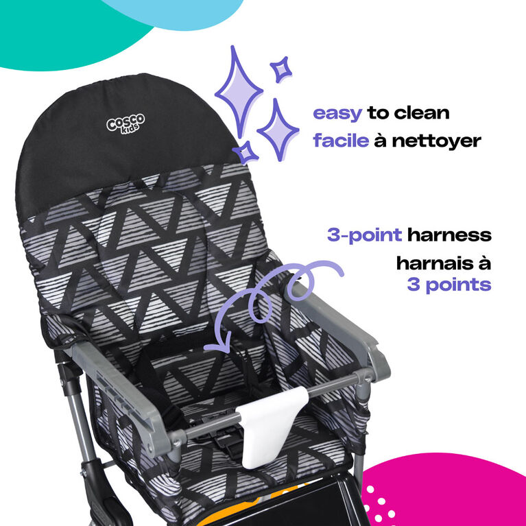 Chaise haute Simple Fold de Cosco Kids  -  Torn Triangle